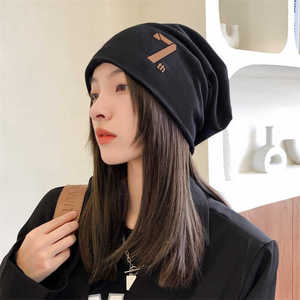 7th Stack <b>Hat</b> Women Winter Knit Beanie Woolen <b>Hat</b> Spring Autumn Fashion Korean Style Lazy Cap Black Beige <b>Khaki</b> Green Rose Red - Product Image 1