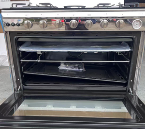 En stock : Cuisinière à <span class=keywords><strong>gaz</strong></span> 4 feux et électrique 2 feux, four électrique vertical connecté <span class=keywords><strong>de</strong></span> 900 mm <span class=keywords><strong>de</strong></span> large <span class=keywords><strong>avec</strong></span> plaques <span class=keywords><strong>de</strong></span> <span class=keywords><strong>cuisson</strong></span> - Product Image 5