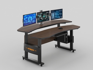 โต๊ะทำงานควบคุมห้องควบคุม ผลิตโดยโรงงานเคซิโน ขายตรง แผงไม้ HPL ปรับความสูงได้ตามหลักสรีรศาสตร์ เฟอร์นิเจอร์สำนักงาน - Product Image 2