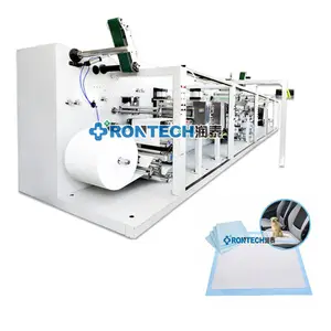 Automatic under pad Medical absorbent pad making machine 5 layer non woven nursing sanitary baby pads machine with crusher