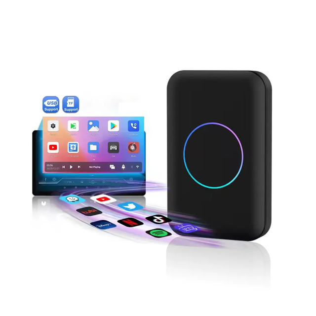 Tbox Lite Caprlay Ai Box Android 10 2+32gb Wireless Carplay Ai Box Adapter for Android Auto Youtube Android APP