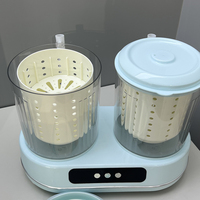 Mini-lave-linge portable à double cuve 2L*2 avec lumière bleue pour lavage séparé