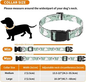 Conjunto de Collar y Correa para Perro Personalizable de PU/Poliéster con Pajarita Ajustable y Pañuelo - Product Image 3