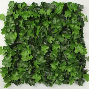 MZ188016A artificial yellow wood hedge board decorative privacy fence screen vertical garden green wall