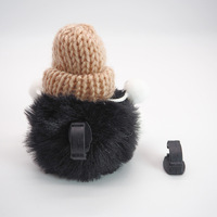 Accessoires de bricolage mignons petites briquettes porte-clés pendentif boule de poils peluche porte-clés chaussures et chaussettes elfe poupée porte-clés