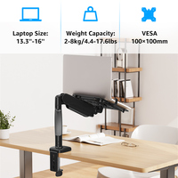 MOUNTUP Bras de plateau pour ordinateur portable réglable en métal 12 ''-17'' supportant jusqu'à 5kg/11lbs avec plateau de souris confortable