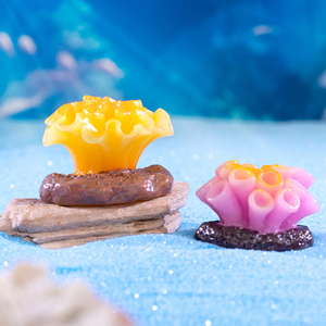 Figur Miniatur Karang Resin Simulasi untuk Dekorasi Akuarium, Hiasan Polipit Kecil, Aksesoris DIY - Product Image 6