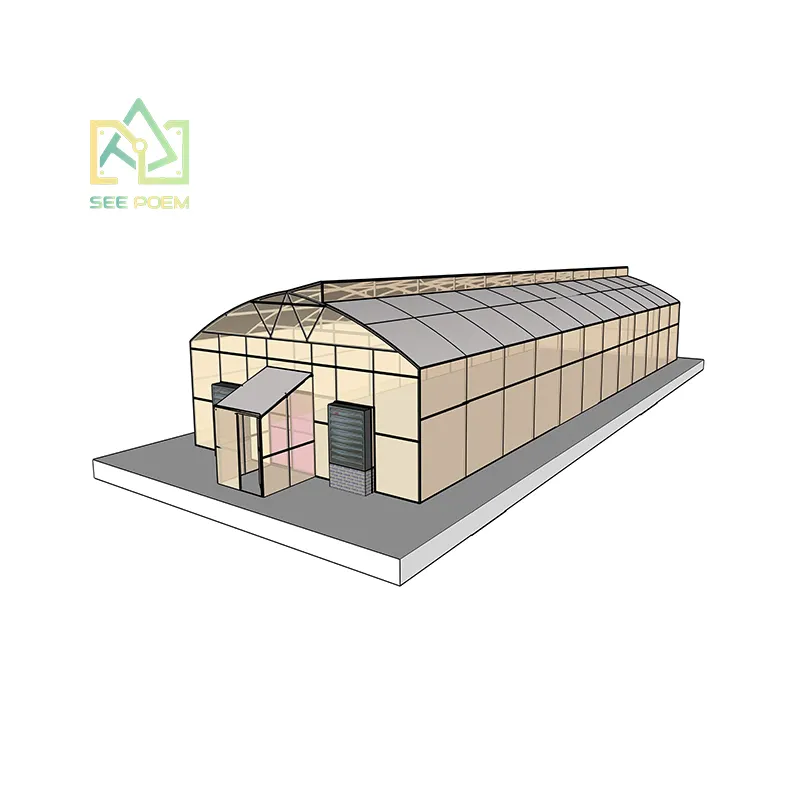 Invernadero con ventilador de refrigeración, invernadero de plantas tropicales, tomate, politheno uv, 200 micras, venta al por mayor