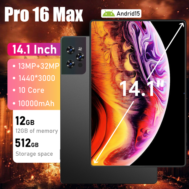High Configuration Big 14.1 Inch Tablet PC High-quality WiFi 4G Network Business Working Gaming Adults Kids Tablet