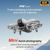 Mini-drone P2 pliable avec caméra HD, moteur brushless, FPV, GPS et évitement d'obstacles pour la vente en gros B2B