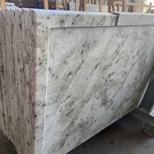 Giá rẻ nhiều lớp granit Countertop đôi ogee cạnh Trắng <span class=keywords><strong>Granite</strong></span> tấm cho nhà bếp đảo truy cập hàng đầu - Product Image 6