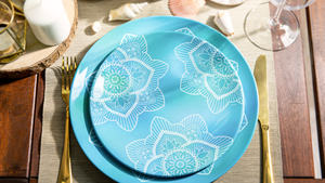 Ensemble de vaisselle chinoise à motif personnalisé élégant de 12 pièces, matériau en mélamine durable - Product Image 5