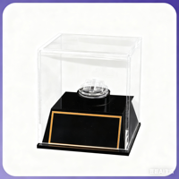 Boîte de présentation pour bague de champion, en acrylique transparent, logo d'équipe personnalisable