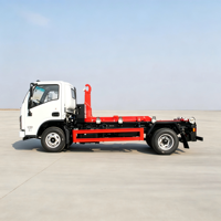 Camion benne à benne amovible Dongfeng Huashen V3 4x2 avec système de levage hydraulique lourd pour le marché Afrique et Amérique du Sud, destiné à l'exportation