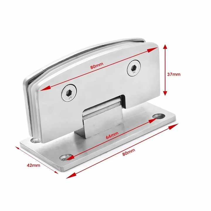 Good Quality 304 Stainless Steel Bathroom Clip Shower Room Glass Door