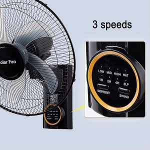 16-Inch Solar Oscillating Wall Mounted Fan With Remote <b>Control</b> Solares for Home Office Bedroom Living Room Garage TYF-008 Solar - Product Image 2