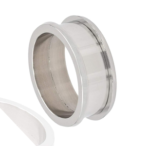 Anillos de Acero Inoxidable Personalizables para Joyería de Moda, Anillos Intercambiables para Incrustaciones, para Hombres y Mujeres, Anillos de Boda y Fiesta - Product Image 1