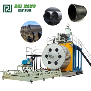 Hdpe בקוטר גדול קיר חלול ניקוז צינור צינור ייצור קו פלסטיק קו ייצור מכונת כביסה - Product Image 1