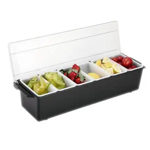 Custom Hot Sell 6 Piece Acrylic Seasoning Box Spice Containers For Kitchen