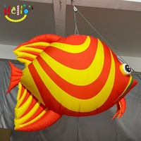 Accesorios de escenario LED techo colgante animales marinos modelo inflable Nemo Fish