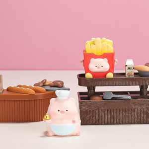 Figura Decorativa de Cerdo Adorable para Restaurante, Miniatura de Resina, Adorno Artístico de Escritorio, Regalo Coleccionable - Product Image 4