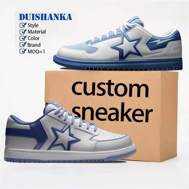 Zapatillas de deporte personalizadas con Logo para hombre, zapatos masculinos de Skateboard en blanco, diseño personalizado de cuero SB, informales de corte bajo