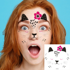 Tiebeauty Pegatinas Faciales para Niños, Diseño de Panda, Tatuajes Divertidos para Fiestas, Maquillaje Infantil Et102 - Product Image 4