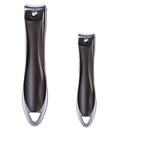 Coupe-ongles pour doigts et orteils, grandes et petites tailles, manucure adulte, utilisation portable à domicile, acier au carbone, bouche plate, acier dur