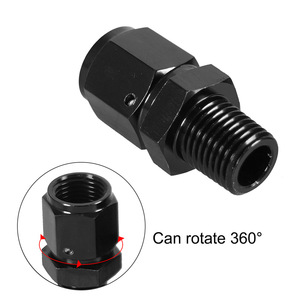 Adaptador de refrigeración de aceite de aluminio Asahi AN4 AN6 AN8 a 1/2NPT 1/4NPT 3/8NPT, conector macho negro roscado para actualización y reacondicionamiento - Product Image 3