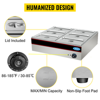 CUCINA Bain-marie électrique en acier inoxydable pour soupes et aliments, équipement de restauration commerciale