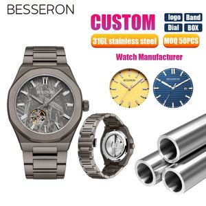 Reloj Mecánico de Lujo para Hombre, Esqueleto, Tourbillon, Luminoso, Automático, Esfera Pequeña de 22 mm, Correa de Cuero, Esfera de Cristal, Estilo Reloj de Pulsera - Product Image 1