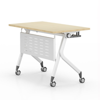 Table de conférence pliable mobile contemporaine Mobilier de bureau en bois conçu en usine pour les salles de réunion de formation de bureau scolaire