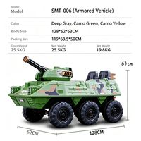 Mobil Listrik Anak-Anak Berlapis Baja, Bertenaga Baterai 12V, Mobil Mainan Listrik 6 Roda dengan Peredam Kejut, Remote Control & Fungsi Ayun