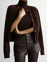 Ensemble de pulls tricotés pour femmes d'hiver, pull sans manches à col haut tendance + cardigan à manches longues