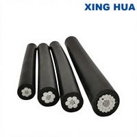 Cable ACSR con Aislamiento de Poliéster de 600V, 1/0AWG 2/0AWG, Cable Aéreo de Aluminio Reforzado con Acero para Construcción Industrial