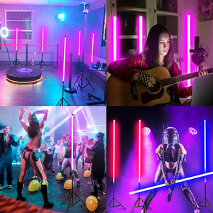 Tubo de barra de tira de píxeles LED DMX RGB inalámbrico remoto de batería de 360 grados a prueba de agua IP65 para exteriores - Product Image 2