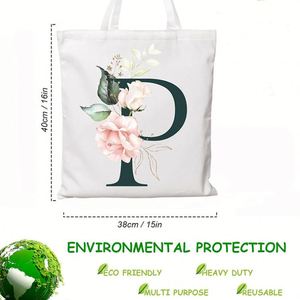 100% Cotton Canvas Tote <b>Bags</b> Digital Photo Printed Double-Sided Floral Design 38x40 Inches <b>Reusable</b> <b>Shopping</b> <b>Bag</b> for Gifts - Product Image 4
