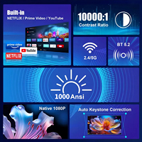 Proyector de Fútbol 4K al por mayor, 1000 lúmenes, Android 11, enfoque eléctrico para Bluetooth 5,0, proyecto de fútbol portátil al aire libre