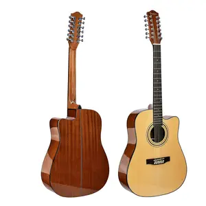 Wholesale musical instruments 12 strings Kaysen acoustic guitar built-in pickups