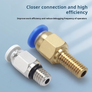 Khí nén nhanh chóng kết nối pl4 PC6-M6X1-10mm Metric nhanh chóng-chèn ren thẳng-thông qua M8X1-18mm 20mm khuôn mở rộng chủ đề - Product Image 5