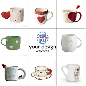 Nuevas Tazas de Cerámica de Lujo Creativas con Tulipanes en Relieve para Café al por Mayor, Taza de Té de <span class=keywords><strong>Porcelana</strong></span> Pintada a Mano con Logotipo Personalizado, Taza para Leche para Regalo - Product Image 6