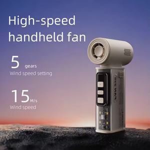 Ventilateur portable numérique haute vitesse puissant avec écran, moteur DC 5W, batterie rechargeable 4000mAh, trois vitesses de vent, utilisation extérieure - Product Image 2