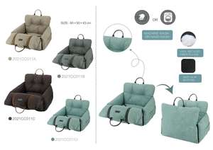 Accesorio de correa ajustable asiento elevador para perros, asiento de coche impermeable para perros, patrón de Animal sólido para viajes al aire libre, cama segura y segura - Product Image 2