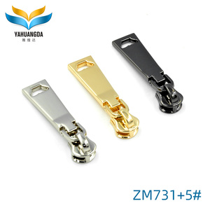 Nhà máy OEM bán buôn tùy chỉnh puller kim loại Brass dây kéo 5 # thanh trượt Nylon dây kéo Runner Túi xách 3 #5 # kéo zm731 - Product Image 3