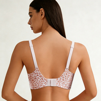 Neu Designter Fabrikverkauf Leoparden-Softlatex-BH ohne Bügel und Komfortable Übergrößen-Unterwäsche