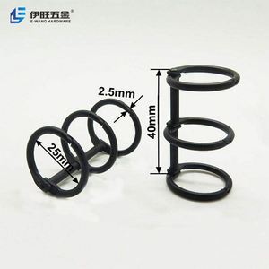 YIWANG Metal 1 Inch Black Desk Calendar <b>Circle</b> Loose Leaf Binder <b>Rings</b> - Product Image 3