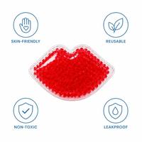 Compresse de gel réutilisable en forme de lèvres, chaude/froide, en PVC non toxique, pour soulager la douleur et l'inflammation, apaisement et confort pour les soins post-cosmétiques