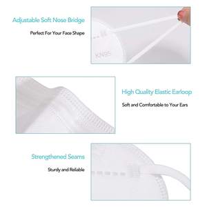 Masker Wajah sekali pakai FFP2, masker debu Respirator medis warna-warni dapat dilipat kualitas tinggi - Product Image 2