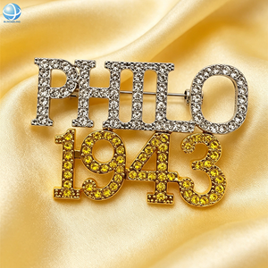 Broche de árbol de Navidad Philo con diamantes de imitación, pin Sigma Gamma Rho para joyería de insignia de protocolo de convención - Product Image 2