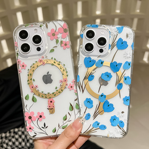 เคสโทรศัพท์มือถือใสแบบแม่เหล็ก PC TPU 2.0 มม. ลายดอกไม้แบบกำหนดเอง สำหรับ <span class=keywords><strong>iPhone</strong></span> 16 16 <span class=keywords><strong>Pro</strong></span> 15 15 <span class=keywords><strong>Pro</strong></span> 12 13 <span class=keywords><strong>14</strong></span> <span class=keywords><strong>Pro</strong></span> Max 17 air - Product Image 5